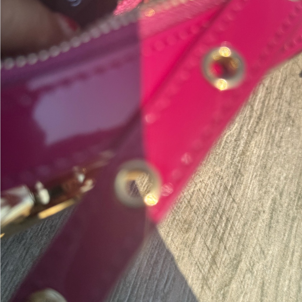 NWT! Dolce & Gabbana Fuchsia Crossbody Bag with Gold Accents - Picture 12 of 13